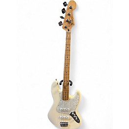 Used Fender Standard Jazz Bass Olympic Pearl Electric Bass Guitar