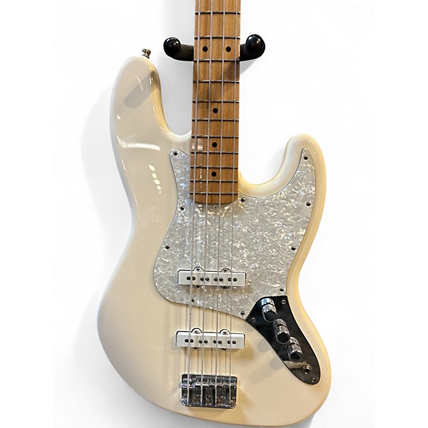 Used Fender Standard Jazz Bass Olympic Pearl Electric Bass Guitar