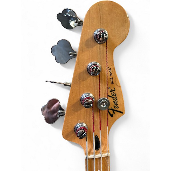 Used Fender Standard Jazz Bass Olympic Pearl Electric Bass Guitar