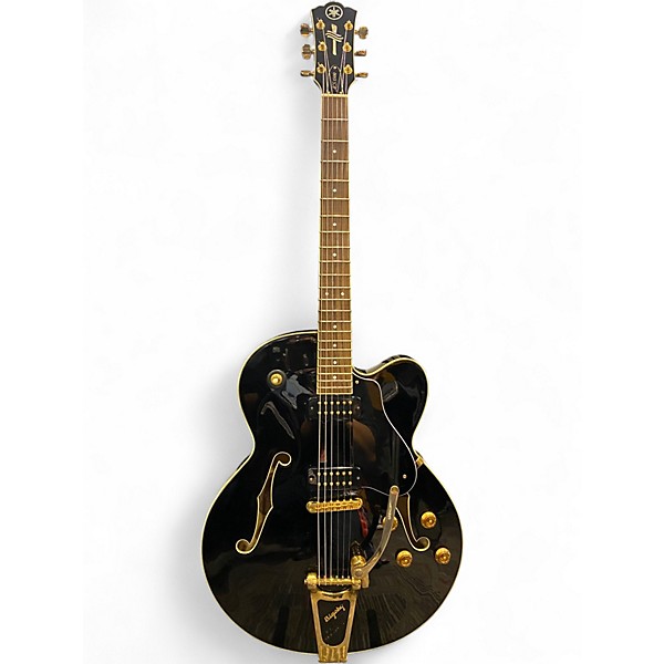 Used Yamaha AES1500B Black Hollow Body Electric Guitar