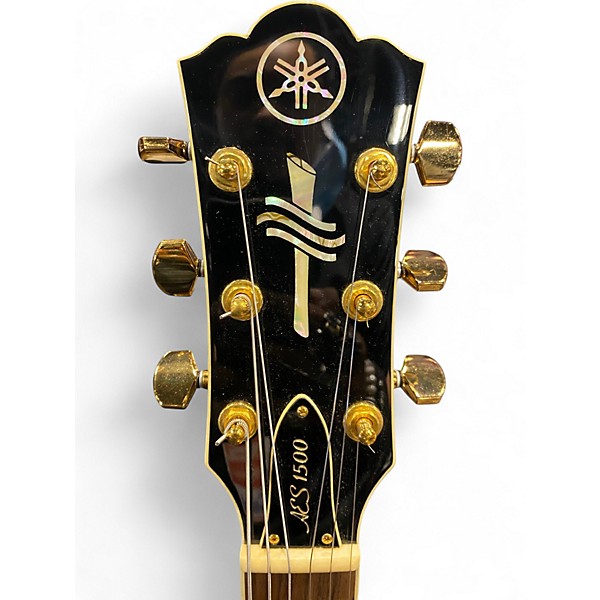 Used Yamaha AES1500B Black Hollow Body Electric Guitar