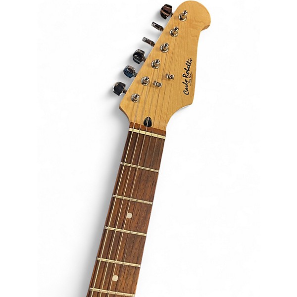 Used Carlo Robelli DOUBLE CUT STRATOCASTER Black Solid Body Electric Guitar