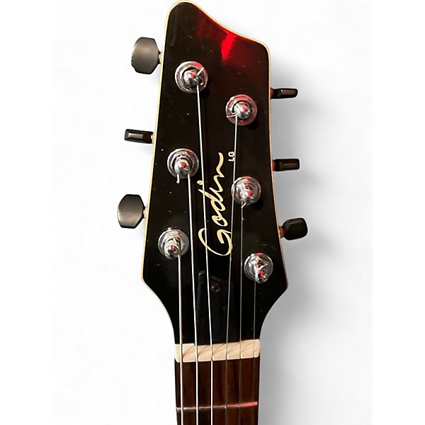 Used Godin LG HB Transparent Cherry Solid Body Electric Guitar