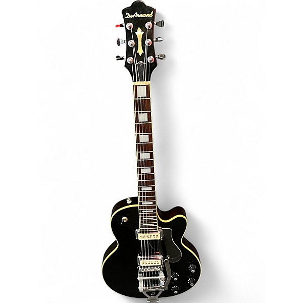 Used DeArmond M77T Black Solid Body Electric Guitar