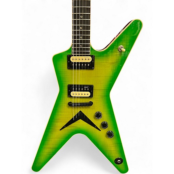 Used Dean USA ML Dime SLIME GREEN Solid Body Electric Guitar