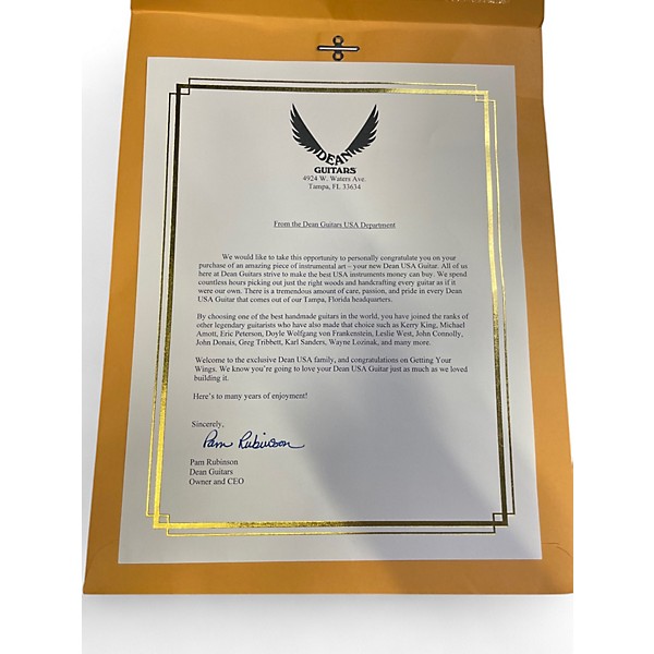 Used Dean USA ML Dime SLIME GREEN Solid Body Electric Guitar