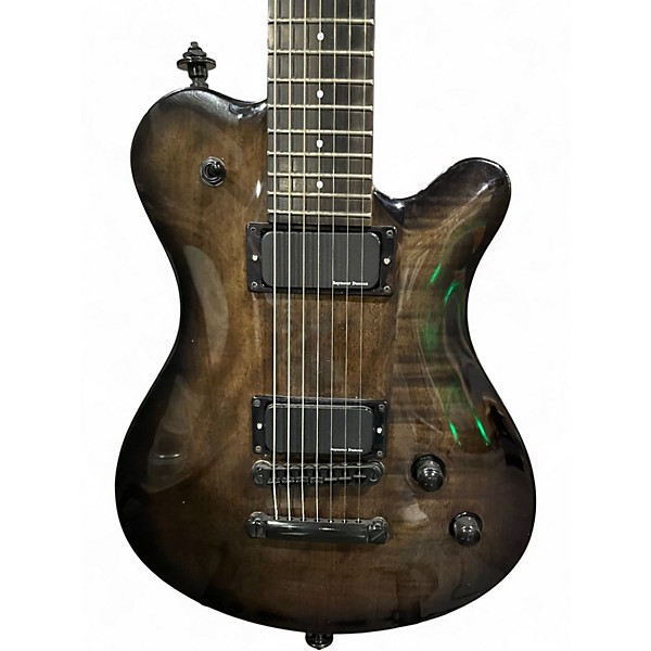 Used Famus Panthera Trans Black Solid Body Electric Guitar