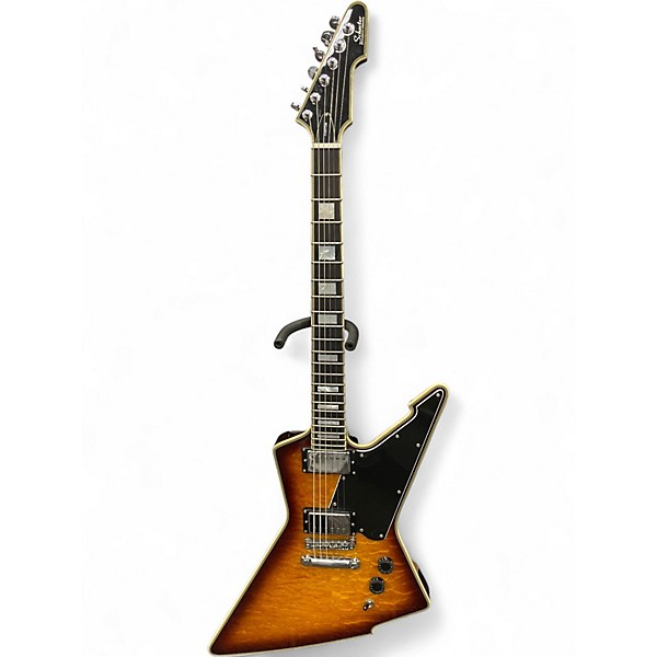 Used Schecter Guitar Research E1 Custom Custom Vintage Sunburst Solid Body Electric Guitar