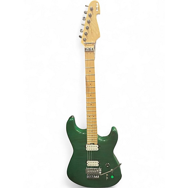 Used Fu-tone PRO Green Solid Body Electric Guitar