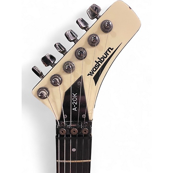 Vintage 1982 Washburn A20K White Solid Body Electric Guitar