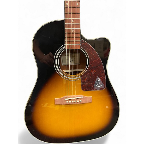 Used Epiphone AJ210CE Vintage Sunburst Acoustic Electric Guitar