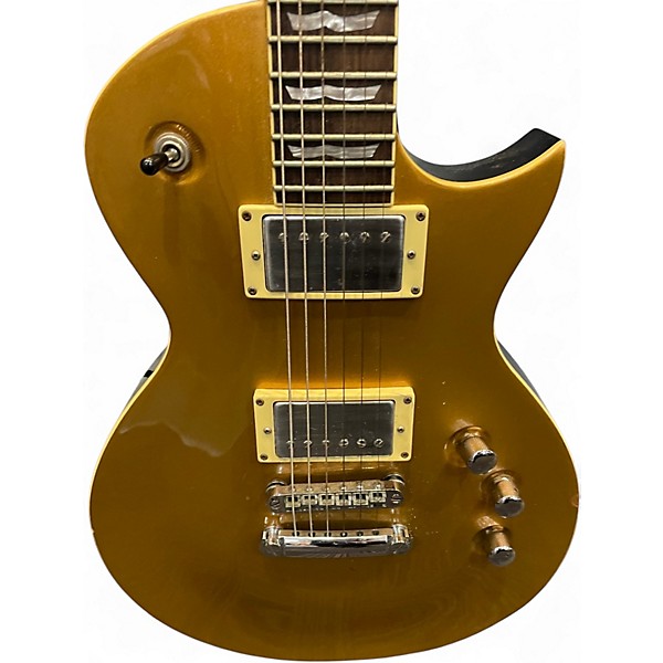Used ESP LTD EC410V Gold Top Solid Body Electric Guitar