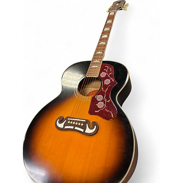 Used Epiphone Inspired By Gibson J-200 Tobacco Sunburst Acoustic Electric Guitar