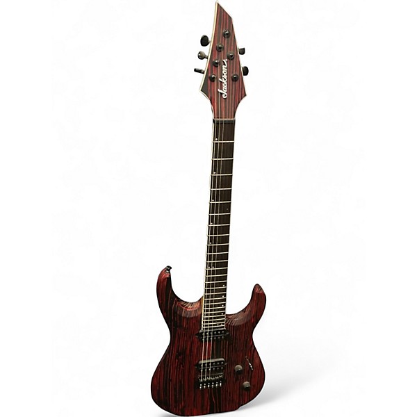 Used Jackson Pro Series Dinky DK Modern Ash HT6 BAKED RED Solid Body Electric Guitar