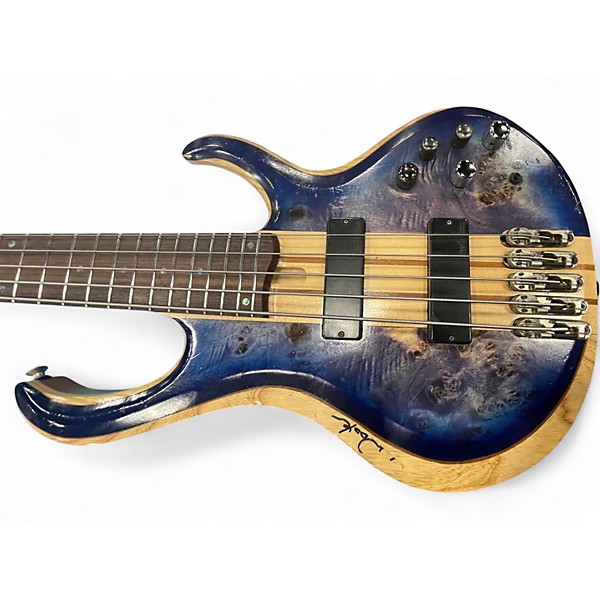 Used Ibanez BTB845 Cerulean Blue Burst Electric Bass Guitar