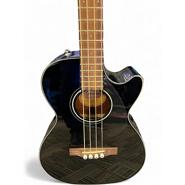 Used Fender CB-60SCE Black Acoustic Bass Guitar