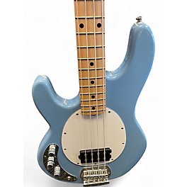 Used Sterling by Music Man SB4 Blue Electric Bass Guitar