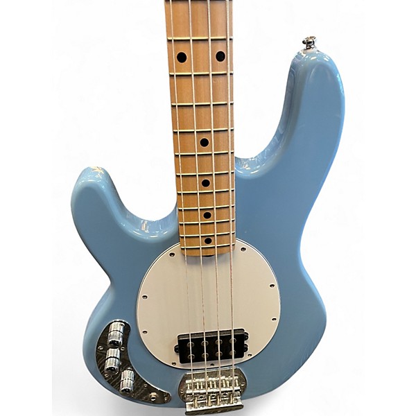 Used Sterling by Music Man SB4 Blue Electric Bass Guitar