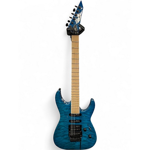 Used ESP LTD MH203 See-Thru Blue Solid Body Electric Guitar