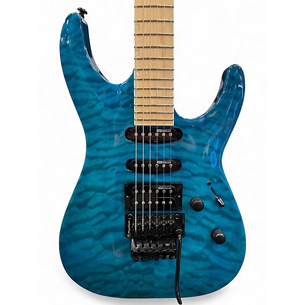 Used ESP LTD MH203 See-Thru Blue Solid Body Electric Guitar