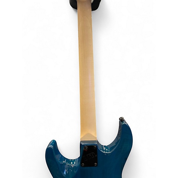Used ESP LTD MH203 See-Thru Blue Solid Body Electric Guitar
