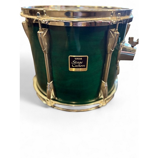 Used Yamaha 5 Piece Stage Custom Emerald Green Drum Kit