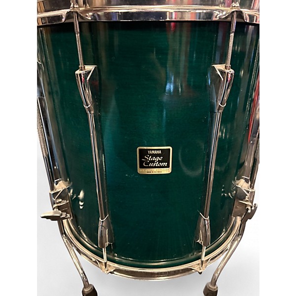 Used Yamaha 5 Piece Stage Custom Emerald Green Drum Kit