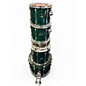 Used Yamaha 5 Piece Stage Custom Emerald Green Drum Kit