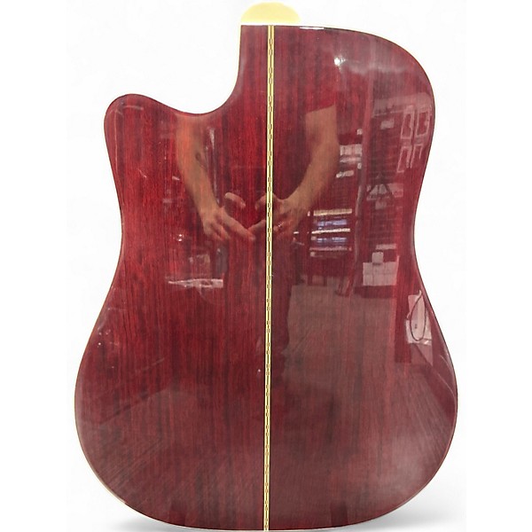 Used Takamine JJ325SRC Trans Red Acoustic Guitar