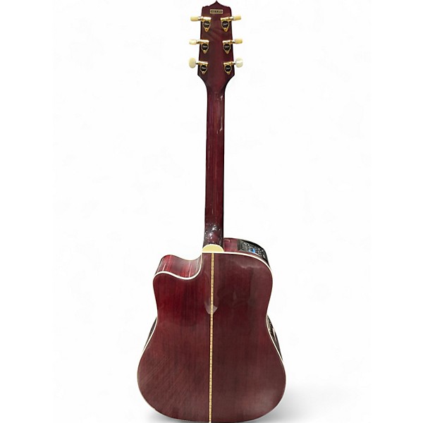 Used Takamine JJ325SRC Trans Red Acoustic Guitar