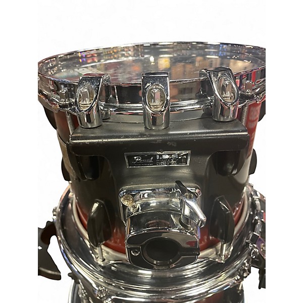 Used Pearl 5 Piece SESSION CUSTOM RED AND BLACK Drum Kit