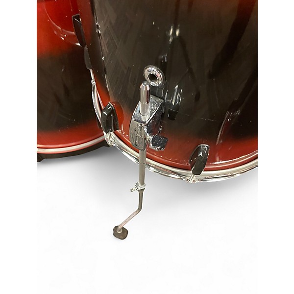 Used Pearl 5 Piece SESSION CUSTOM RED AND BLACK Drum Kit