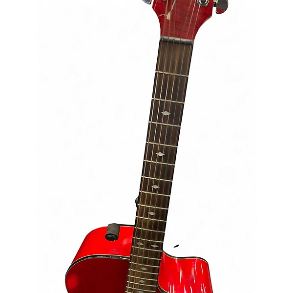 Used B.C. Rich BCR3TRD Candy Apple Red Acoustic Electric Guitar