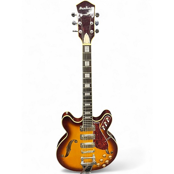 Used Eastwood airline h78 2 Tone Sunburst Hollow Body Electric Guitar