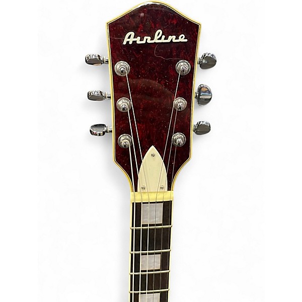 Used Eastwood airline h78 2 Tone Sunburst Hollow Body Electric Guitar