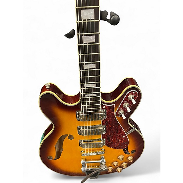 Used Eastwood airline h78 2 Tone Sunburst Hollow Body Electric Guitar