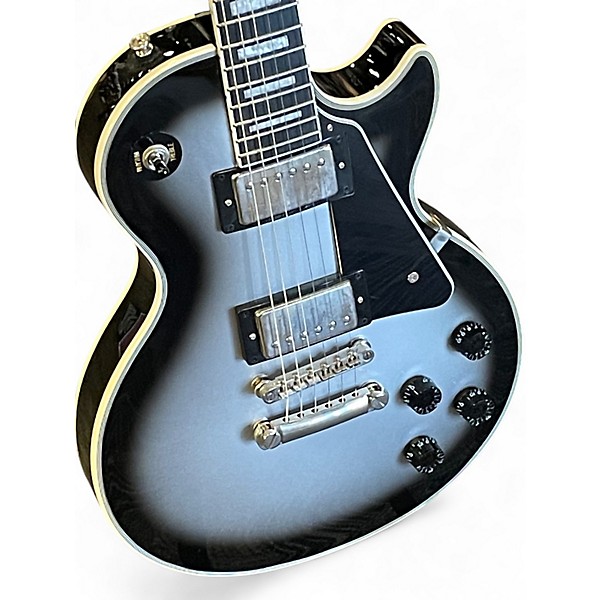 Used 2023 Epiphone Les Paul Custom Silverburst Solid Body Electric Guitar