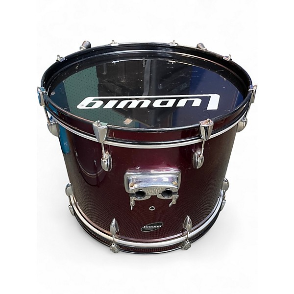 Used Ludwig 5 Piece Accent RED Drum Kit