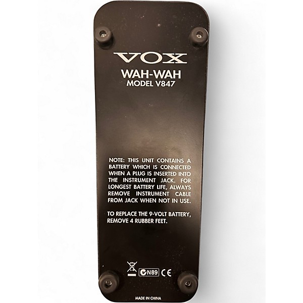 Used VOX V847 Reissue Wah Effect Pedal