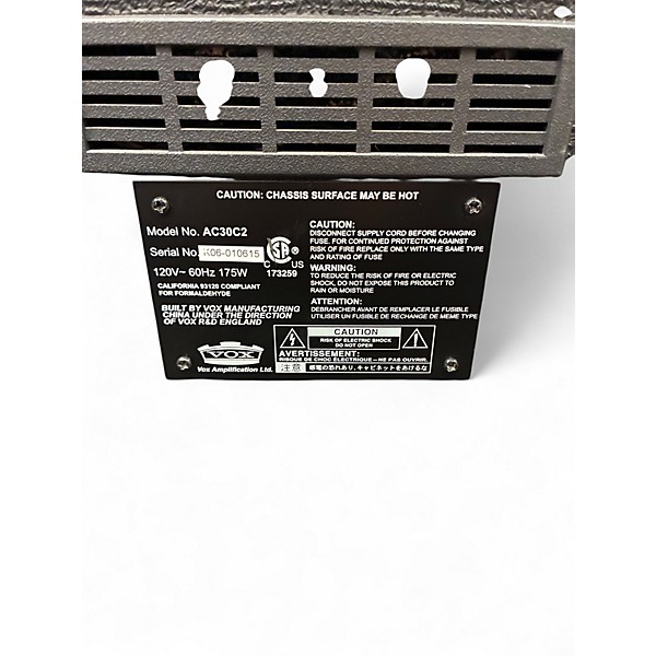 Used 2011 VOX AC30C2 2x12 30W Tube Guitar Combo Amp