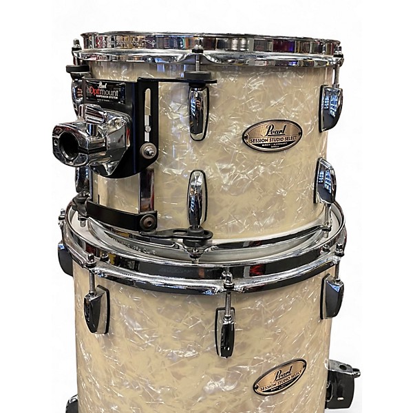 Used Pearl 4 Piece Session Studio Select Nicotine White Marine Pearl Drum Kit