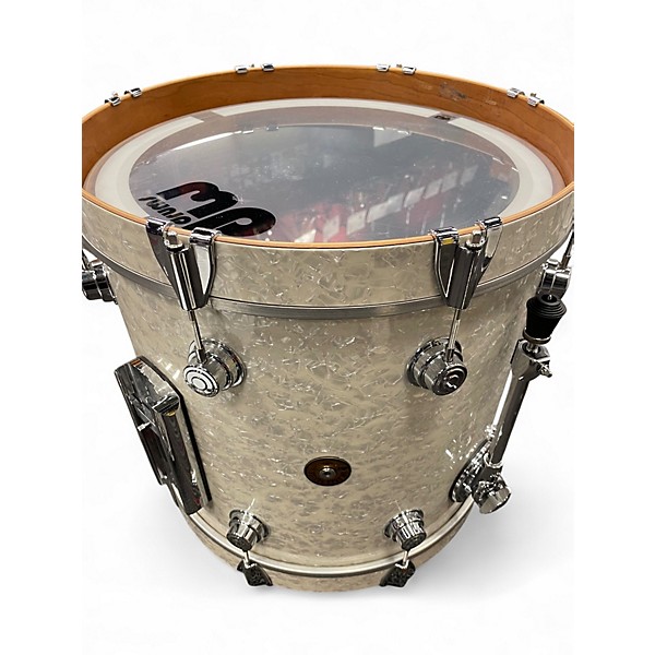 Used DW 4 Piece Collector's Series Jazz Pearl White Drum Kit