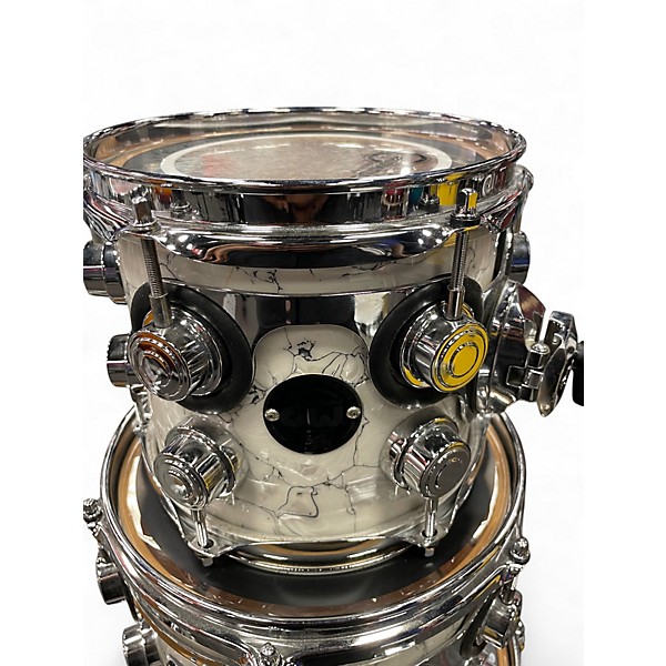 Used DW 7 Piece Collector's Series WHITE MARBLE Drum Kit