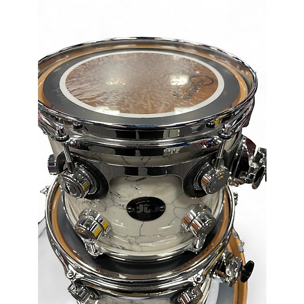 Used DW 7 Piece Collector's Series WHITE MARBLE Drum Kit