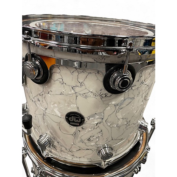 Used DW 7 Piece Collector's Series WHITE MARBLE Drum Kit