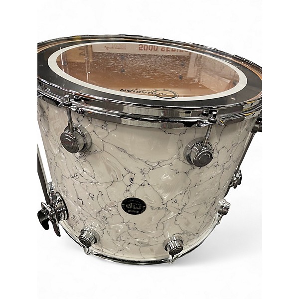 Used DW 7 Piece Collector's Series WHITE MARBLE Drum Kit