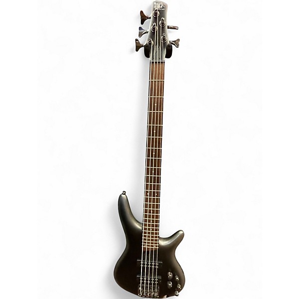 Used Ibanez SR305 5 String Chrome Silver Electric Bass Guitar
