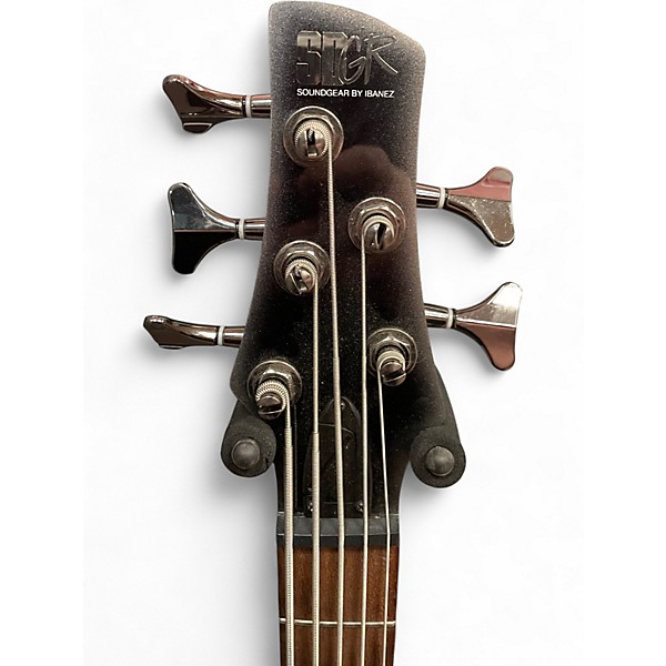 Used Ibanez SR305 5 String Chrome Silver Electric Bass Guitar