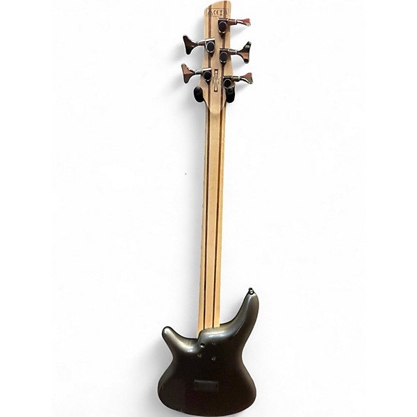 Used Ibanez SR305 5 String Chrome Silver Electric Bass Guitar