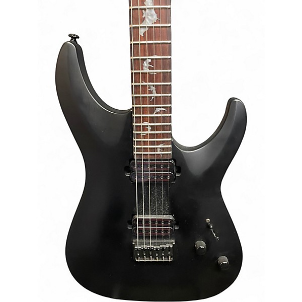 Used Schecter Guitar Research Damien 6 Black Solid Body Electric Guitar